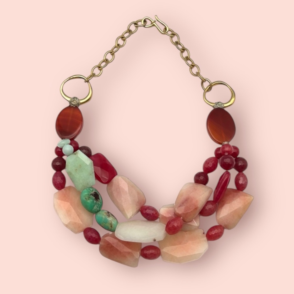 Roxanne Assoulin Multicolor Gemstone Necklace